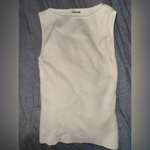 Open Edit Luxe Sculpt Rib Sweater Tank